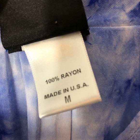 Bobeau Tie Dye Racer Back Tank in Blue White Sz M - Picture 7 of 8